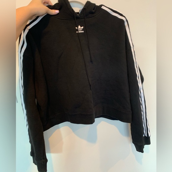 Cropped Adidas Hoodie size Large - Picture 3 of 5